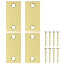 PATIKIL 1.12" x 2.24" Schließblech für Riegelschloss, 4er Set Verstellbares Schließblech mit Schrauben aus Edelstahl für elektronische Schlösser für Zuhause und Mietwohnungen, Schwarz