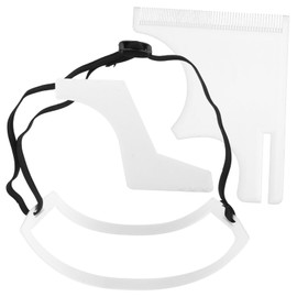 Outanaya 1 Set Beard Shaping Tool with Comb Neckline Shaving Template for Men Easy to Use Hairline Shaping Kit Suitable for All Hair Types Practical Home Grooming Accessory Random Color