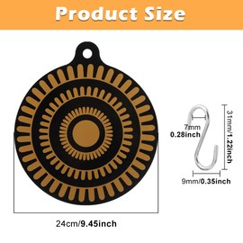 9.45inch Thermochromic Silicone Induction Cooktop Protect Mat,Induction Stove Protector,Non-Slip Induction Cooktop Mat For Induction Cookware, Stovetop & Countertop(4pcs)