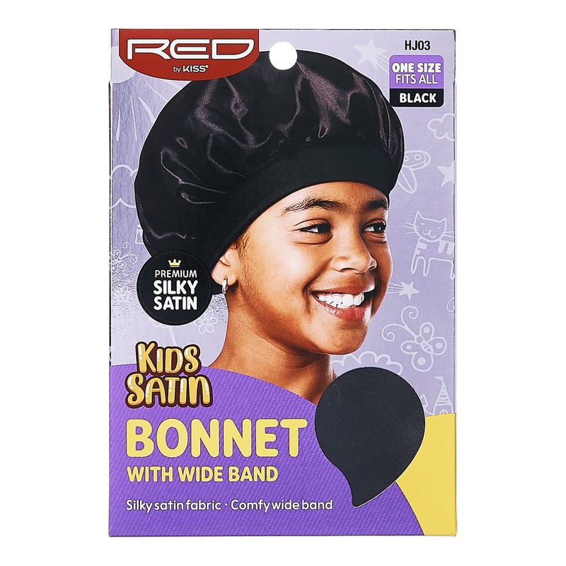 Red by Kiss Kids Satin Bonnet with Wide Band, Sleep
