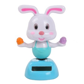 Solar Dancing Bunny Car Figure, Bobblehead Figure, Car Interior Dashboard Decoration, Car Cute Ornament, Mini Rabbit Gift for Car Home Desk Decoration