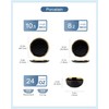 LOVECASA 12 Pieces Plates and Bowls Sets, Porcelain Black and
