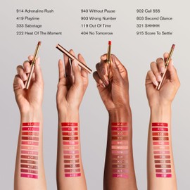 Estée Lauder Pure Color Explicit Long-Lasting Slick Shine Slim Lipstick for Women | Plumping & Hydrating, 119 Out of Time