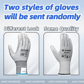 Schwer 3 Pairs ANSI A6 Cut Resistant Gloves CR7120 Cut Proof Work Gloves, Touchscreen, for Men and Women Used for Woodworking, Glass Cutting, Construction, Cargo Handling, Car Repair, S