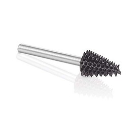 Kutzall Extreme Taper Rotary Burr, 1⁄8" Shaft, Very Coarse - Woodworking Attachment for Dremel, Foredom, DeWalt, Milwaukee. Abrasive Tungsten Carbide, 1⁄4" (6.3mm) Dia. X 1⁄2" (12.7mm) Length TX-14-EC