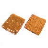 Orange Pair Of Womens Sequin Polyester Fancy Dress Wristbands 16