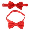 LUOEM Set of 3 Men's Satin Bow Tie Cummerbund Handkerchief
