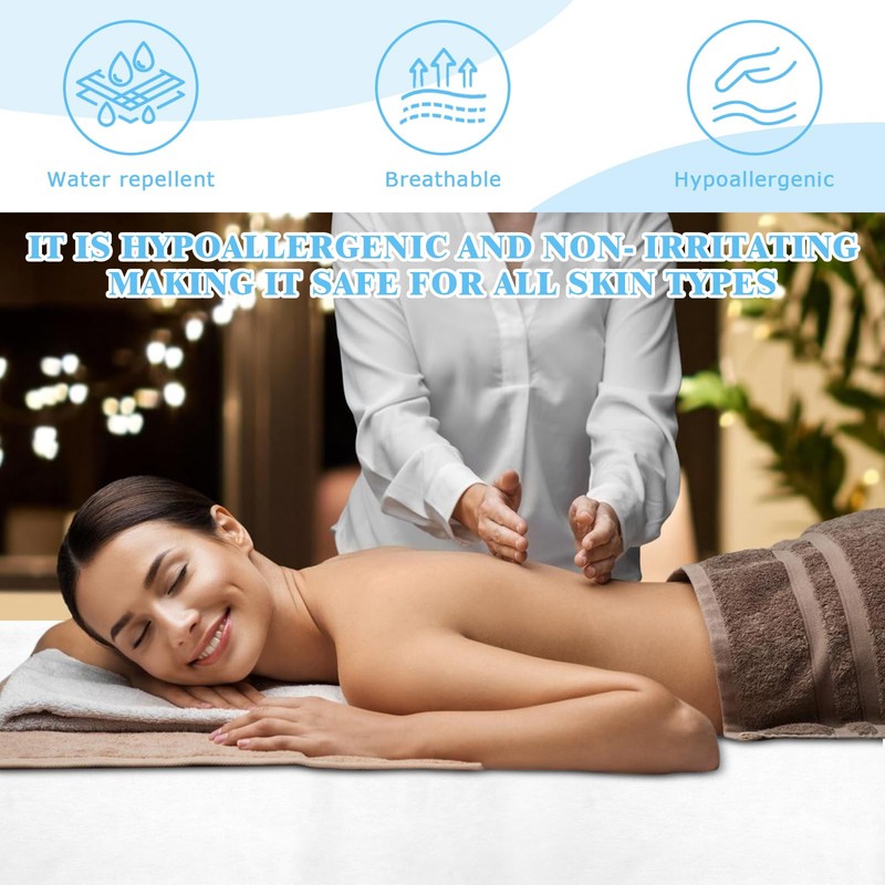 Disposable Bed Sheets, 100pcs Massage Spa Sheets, Soft Non-Woven Fabric