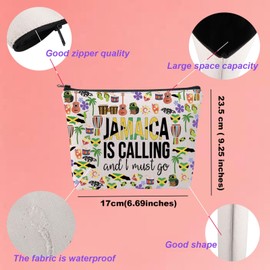 Jamaica Vacation Makeup Bag Jamaica Lovers Cosmetic Bag Jamaica Travel Gift Girls Trip Gift Jamaica Souvenirs Gift for Traveler (CA-JamaicaMakeup)