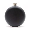 CNFLASK Black Powder Coat Matte Black 5oz Round Hip Flask