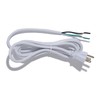 B&P Lamp® White 18/3 SVT Cord Set, 15 Feet Long