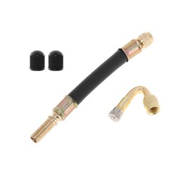 Motoforti 1set 45 Degree Copper Tire Valve Extension with Flexible Plastic 125mm Tyre Valve Inflation Adapter for Car Motorcycle RV Truck Bike