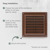 Vent Systems 6'' x 6" Inch Brown Air Vent Cover