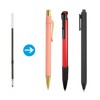 PATIKIL 100 Pack Retractable Ballpoint Pen Refills, 1.0 mm Black