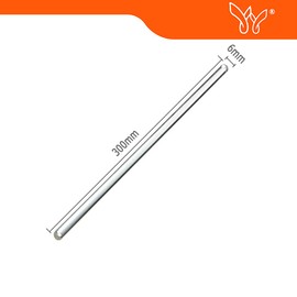 12PCS Premium Glass Stirring Rods - 300mm (12 Inch) Long, 6mm Diameter, Flame-Polished Smooth Ends, Durable & Multifunctional for Lab Experiments, Kitchen Mixing, Science Education, Hot/Cold Beverages
