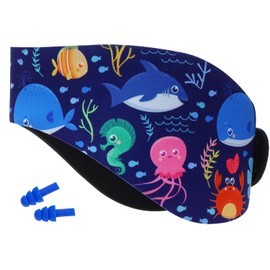 Penta Angel Swimming Headband with Silicone Ear Plugs Waterproof Swim Water Ear Band Ear Cover for Ear Protection (Dark Blue, 23 inch)