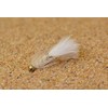 6 Ct - Tungsten Micro White Wooly Bugger Jig Head