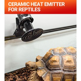 REPTI ZOO 150W Reptile Heat Lamp 2Pack Ceramic Heat Emitter Night Heat Lamp Bulbs Reptile terrarium heat lamp Tank heat bulb for Turtle Bearded Dragon Gecko Lizard Snake Chicken E26