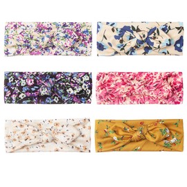 YeeMan 6PCS Bows Headbands for Baby Girls,Toddler Girls Bows Turban Head Wrap Hair Bands Photography Props Hairband