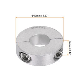 QUARKZMAN 4 Pieces Split Adjustment Rings 17 mm 40 mm AD 12 mm Wide Aluminium Alloy Depth Stop Rings Clamp for Plugs Position Holder Gears Machine Aid Industrial Anodizing