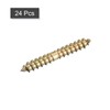 uxcell 4x25mm Hanger Bolts, 24pcs Double Ended Self-Tapping Thread Wood