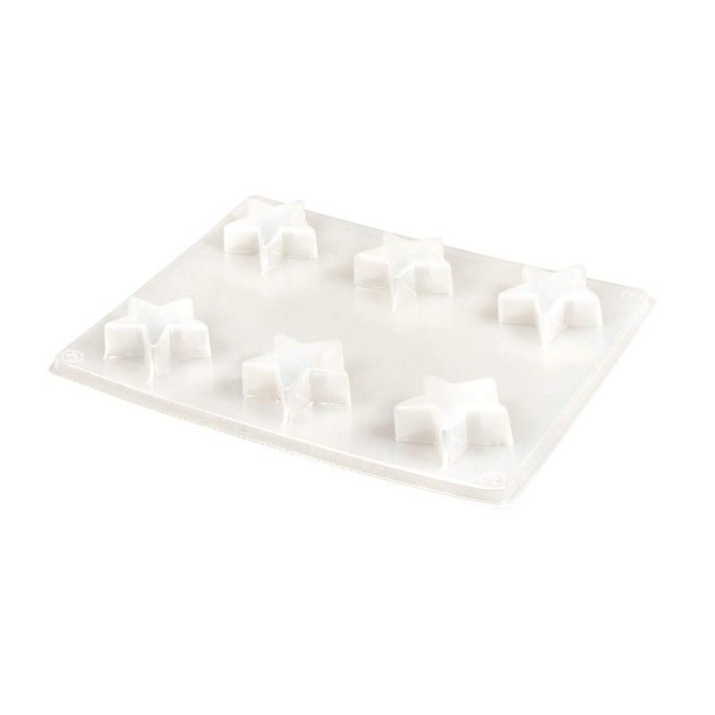 Rayher 36099000 stampo con stelle, diametro 3,6cm, 6 stelle, da