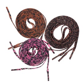 PACKOVE 3 Pairs Leopard Flat Shoelaces for Sneakers Durable Shoe Strings with Classic Animal Print Decorative Fashion Laces for Women