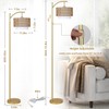 ROCKRAIN Modern Arc Floor Lamp: Dimmable LED Standing Lamp with