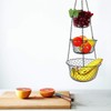 Home Bay Hanging Fruit Basket Kitchen 3 Tier Wire Stand