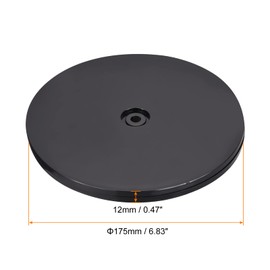 sourcing map 7inch Rotating Swivel Stand with Steel Ball Bearings Lazy Susan Base Turntable for Kitchen Corner Cabinets, Black
