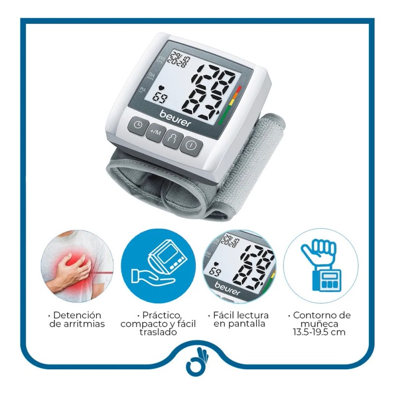 Kit Monitor De Presin Mueca Termmetro Digital Gratis Blanco