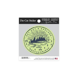 Die Cut Sticker Breckenridge, Colorado, Get Out and Explore, Contour Vinyl Sticker 1 to 3 inches (Waterproof Decal for Cars, Water Bottles, Laptops, Coolers), Small