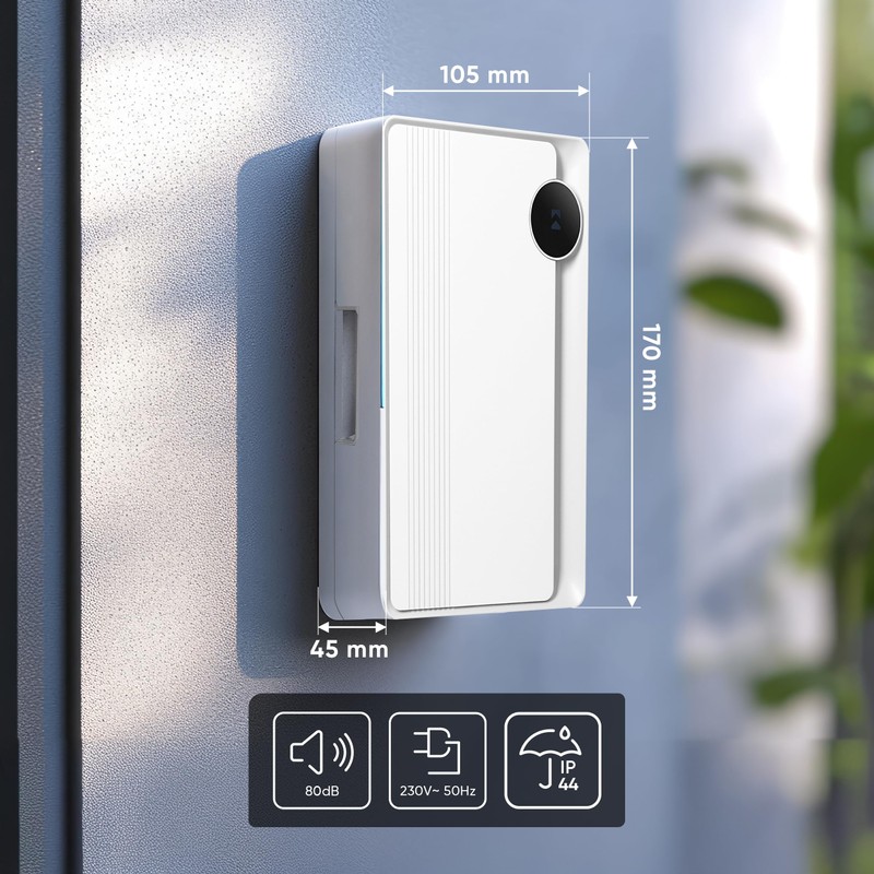 Miratic Electromechanical Doorbell Wired for Bell Front Door 80 dB