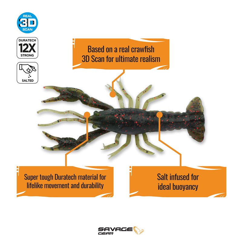 Ned Craw 2 1/2" 4 pcs (Watermelon Red) 3449 One