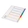 Concord Plastic Subject Dividers Polypropylene 120 Micron Europunched 6-Part A4