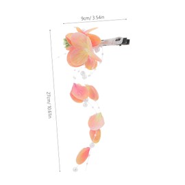 Baluue 1 Pair Artificial Flower Hair Clips for Women Lifelike Floral Barrettes for Weddings Beach Parties Versatile Styling Strong Hold for Thin Thick Hair