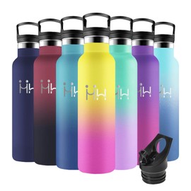 Motswedi Stainless Steel Drinking Bottle, 1000 ml, BPA-Free, Drinking Bottle with Straw, Cold and Warm, Stainless Steel Drinking Bottle, Leak-Proof, Thermos Flask for Sports, Fitness, Outdoor, Yoga