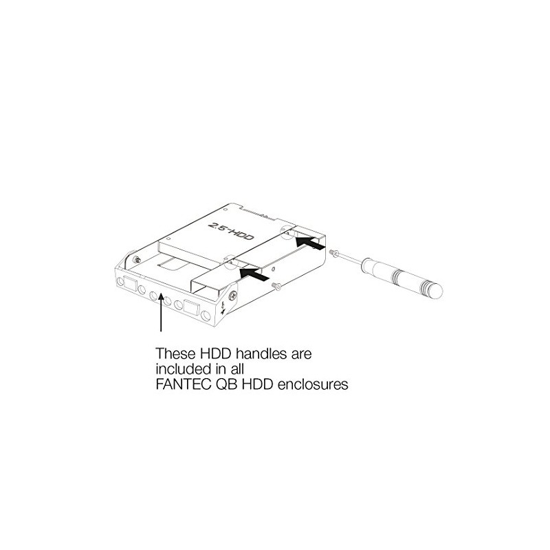 FANTEC QB Bracket 25 Hard Drive Adapter – Black