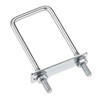 sourcing map Square U-Bolts 2"(50mm) Inner Width 150mm Length Carbon