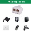 2+1Pack 2pcs Phone Jack Splitter RJ11 6P4C Male to Females