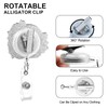 A-Z Letter Retractable Badge Reels with ID Holder Clip, Swivel