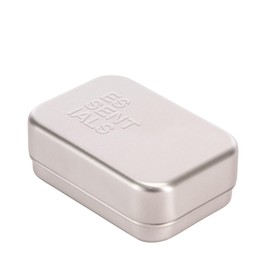 MÜHLE ESSENTIALS Unisex Soap Box - Aluminium in Matte Silver - 10 x 7 x 3.7 cm - for Storing Solid Shampoo