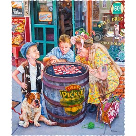 Wooden Jigsaw Puzzle for Adults - Sidewalk Checkers (474 Piece Wooden Jigsaw Puzzle)