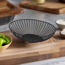 Marrakesch Orient & Mediterran Interior Abisko Fruit Bowl in Black Metal 30 cm Large Scandinavian Design