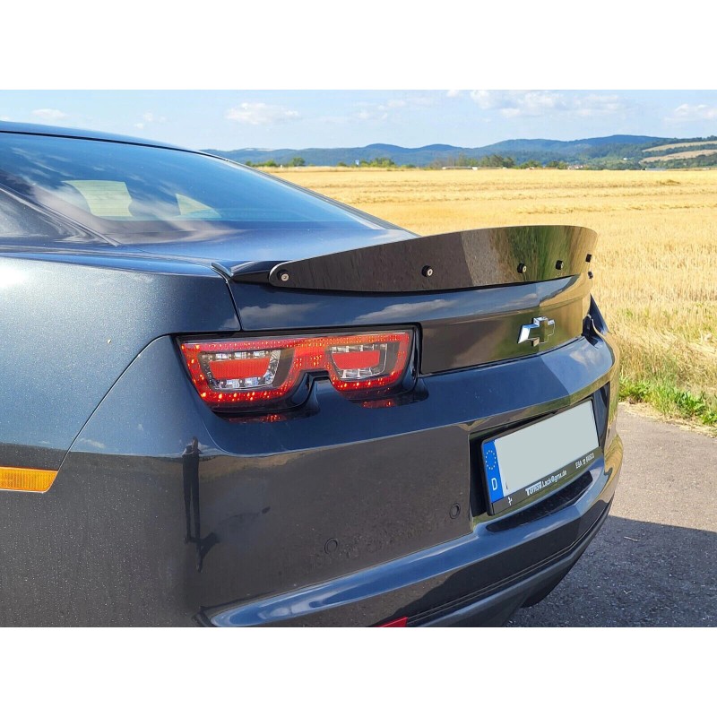 SDeelCase Black Decklid Wing Gurney Flap Wickerbill For 10-13 Chevy