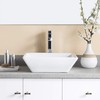 DeerValley DV-1V022 Bathroom Vessel Sink and Square White Ceramic Porcelain