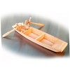 SEWACC Sailing Boat Ornament Miniature Gifts Hand Decor Wooden Craft