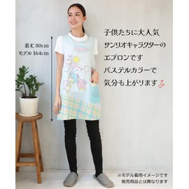 [ニシキ] シナモロール エプロン 保育士 レディース 大人 サイドボタン 速乾 シワになりにくい キャラクターエプロン 25614155