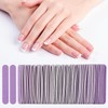 JSRQT 100 Mini Nail Files Purple Professional Acrylic Fingernail Emery