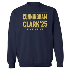 Cunningham Clark 2025 Inspired - Indiana Duo Tribute Unisex Crewneck Sweatshirt (Navy, Small)